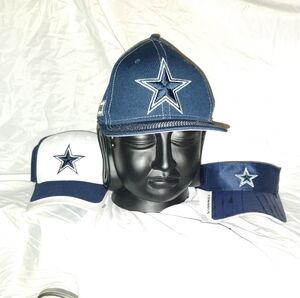 Dallas Cowboys Bundle. 3 Hat Bundle Blue and White Star Logo Hats.